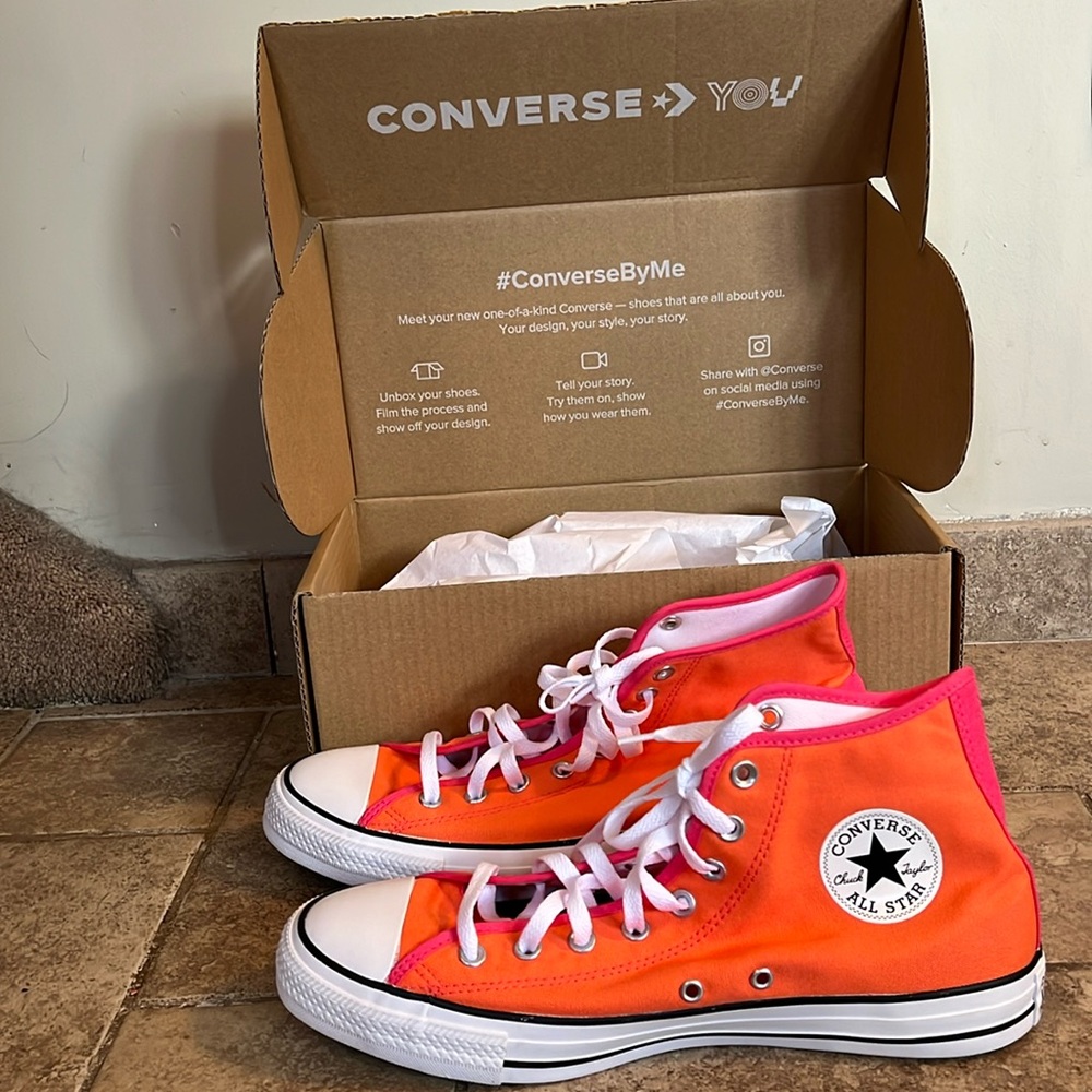 Never Worn Orange Converse All Star Men’s Sneaker